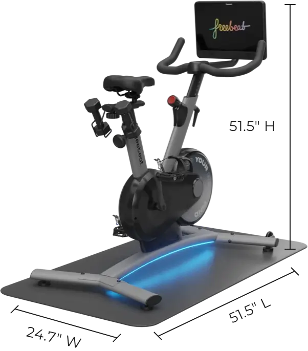 freebeat boom bike grey stationary bike with light