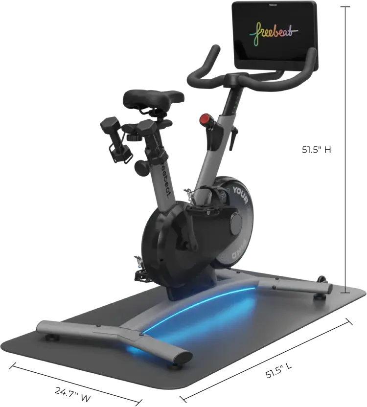 freebeat boom bike grey exercise bike with light