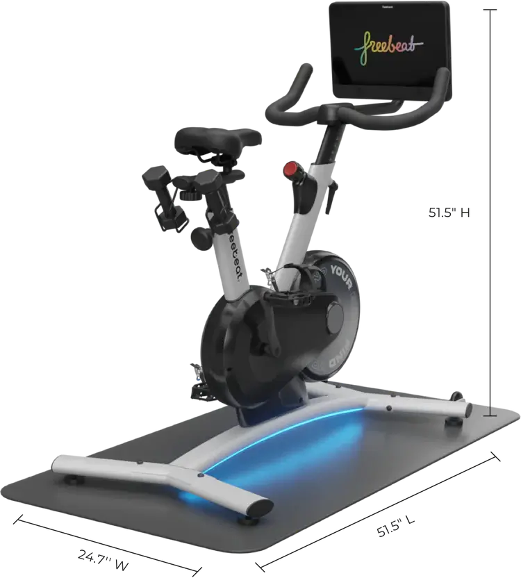 freebeat boom bike with light white exercise bike