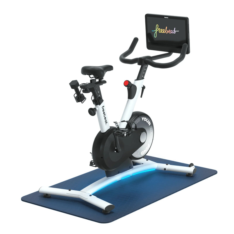 freebeat Boom Bike white exercise bike with screen