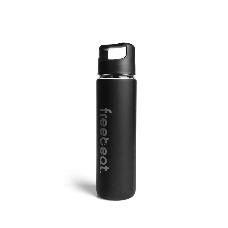 freebeat black Water Bottle made of Glass