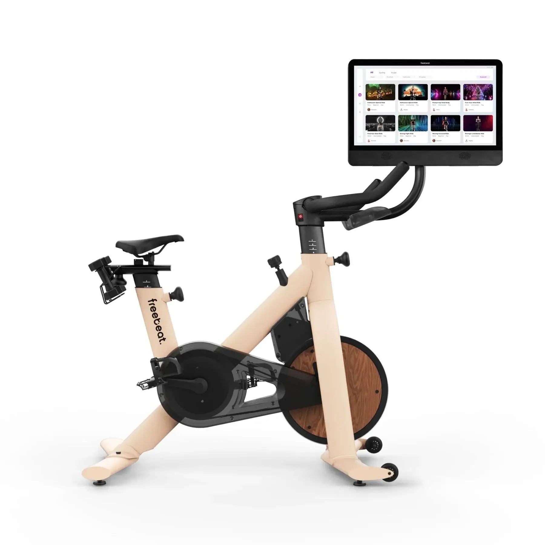 freebeat beige spin bike lit bike